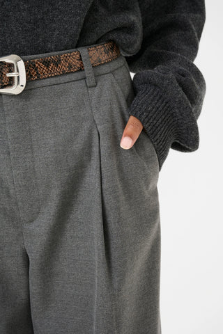 Gestuz Pants Gzpaula Dark Grey Melange