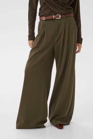 Gestuz Pants Gzstacy Slate Black Melange / Brown