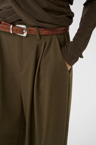 Gestuz Pants Gzstacy Slate Black Melange / Brown