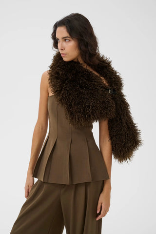 Gestuz Scarf Gzchoa Slate Black / Brown