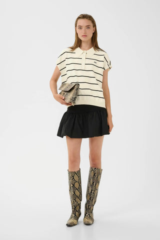 Gestuz Shirt Gzsaia Egret/Black Striped / Multi Color