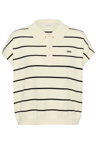 Gestuz Shirt Gzsaia Egret/Black Striped / Multi Color
