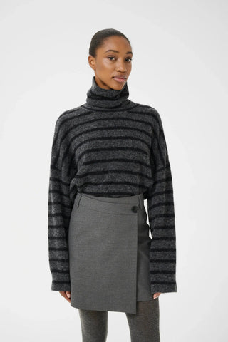 Gestuz Skirt Gzpaula Dark Grey Melange
