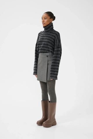 Gestuz Skirt Gzpaula Dark Grey Melange