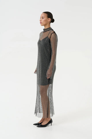  Gestuz Yadegz Silver Glitter Dress