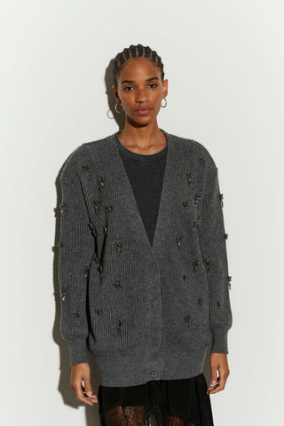 Isabelle Blanche Cardigan Gray