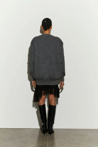 Isabelle Blanche Cardigan Gray