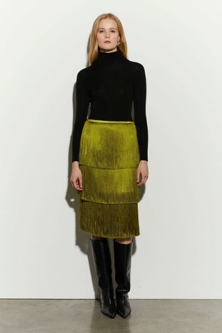 Isabelle Blanche Skirt Dark Citron
