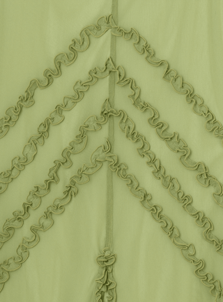  Laagam Arabella Green Ruffled Dress