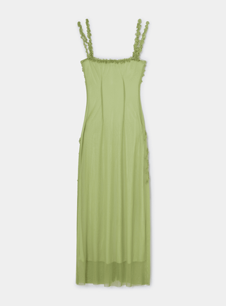  Laagam Arabella Green Ruffled Dress