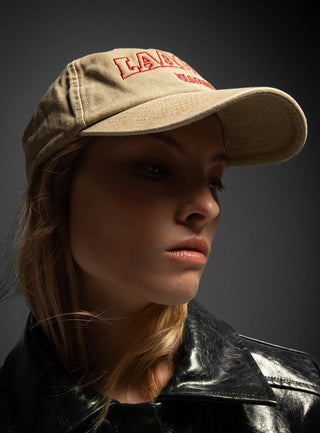  Laagam Beige Embroidered Logo Cap