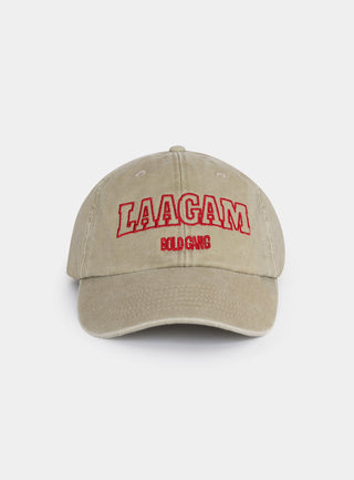  Laagam Beige Embroidered Logo Cap