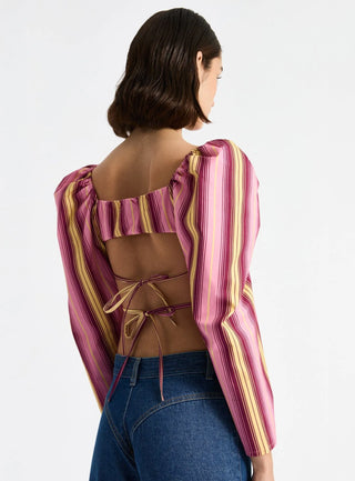Laagam Blouse Striped Pink