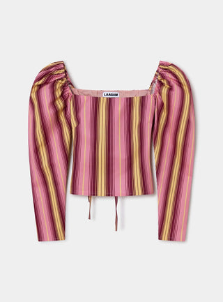 Laagam Blouse Striped Pink