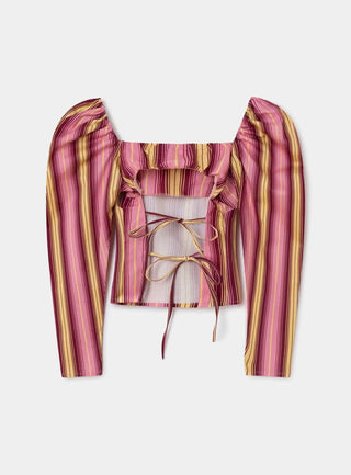 Laagam Blouse Striped Pink
