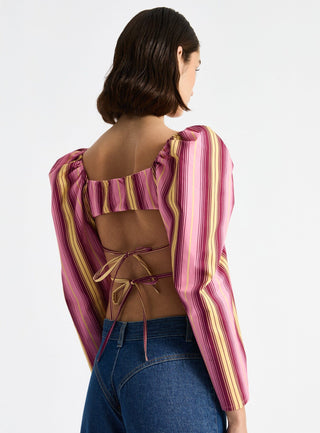  Laagam Brigitte Striped Blouse