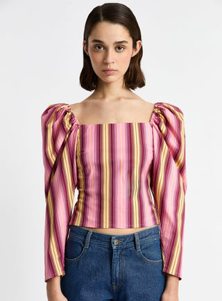 Laagam Brigitte Striped Blouse
