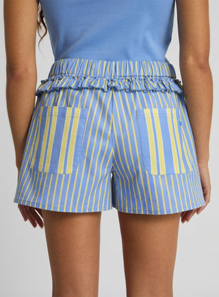  Laagam Caos Blue Poplin Boxer Pants