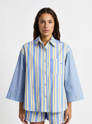  Laagam Caos Blue Poplin Shirt