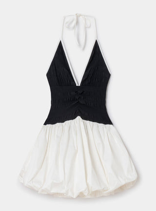  Laagam Chloe Black & White Balloon Short Dress