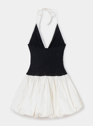  Laagam Chloe Black & White Balloon Short Dress