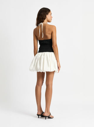 Laagam Chloe Black & White Balloon Short Dress