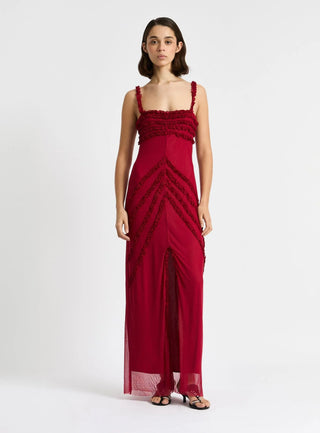 Laagam Dress Arabella Burgundy