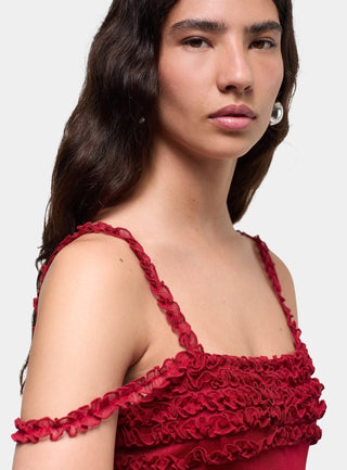 Laagam Dress Arabella Burgundy