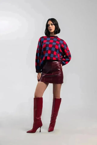  Laagam Frankie Burgundy Skirt