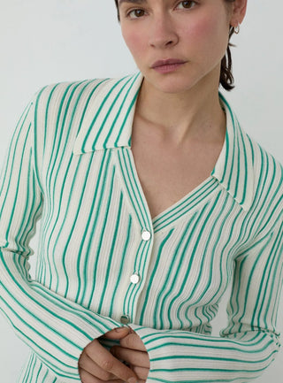 Laagam Knitwear Giulia Green Striped