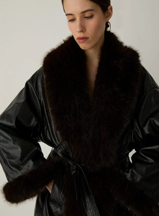 Laagam Oriane Black Short Coat