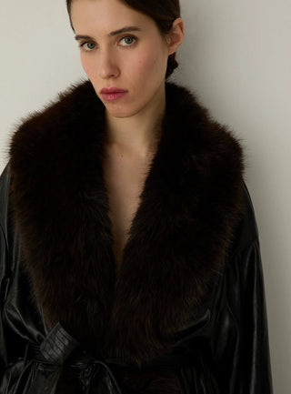 Laagam Oriane Black Short Coat