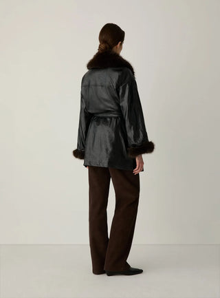 Laagam Oriane Black Short Coat