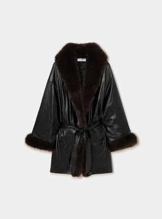 Laagam Oriane Black Short Coat