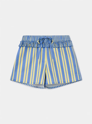 Laagam Pants Poplin Blue/Yellow