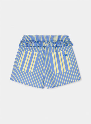 Laagam Pants Poplin Blue/Yellow