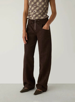 Laagam Pants Selah Dark Brown