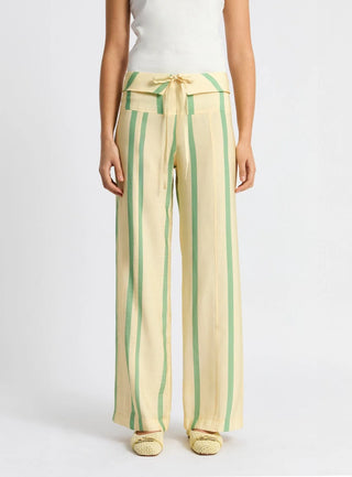 Laagam Pants Striped Yellow