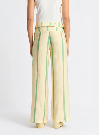 Laagam Pants Striped Yellow