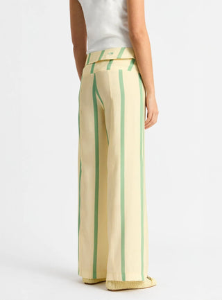 Laagam Pants Striped Yellow