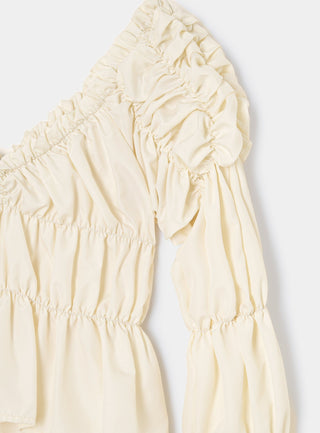  Laagam Sadie Ecru Ruched Blouse