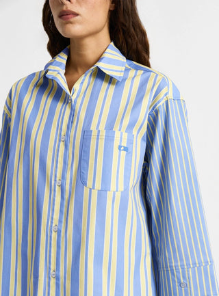 Laagam Shirt Poplin Blue/Yellow