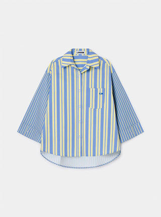 Laagam Shirt Poplin Blue/Yellow