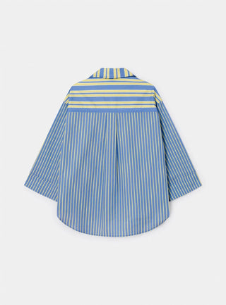 Laagam Shirt Poplin Blue/Yellow