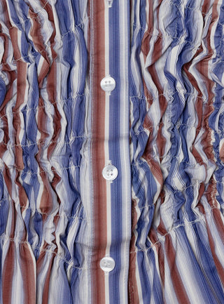 Laagam Susan Blue Striped Ruched Top (Copia)