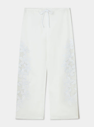 Laagam Tao White Lace Pants - Anavi
