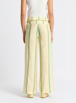  Laagam Tashi Yellow Striped Flow Pants