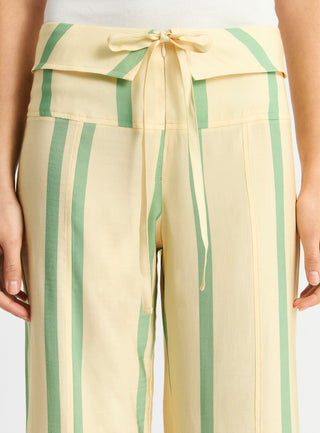  Laagam Tashi Yellow Striped Flow Pants