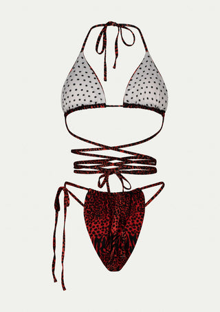 Bikini Kourtney Red Leopard