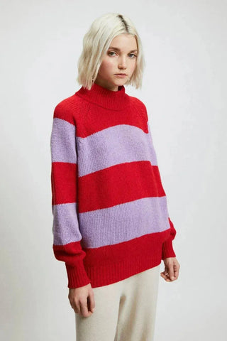 Rita Row Sweater Waite Red/Lilac